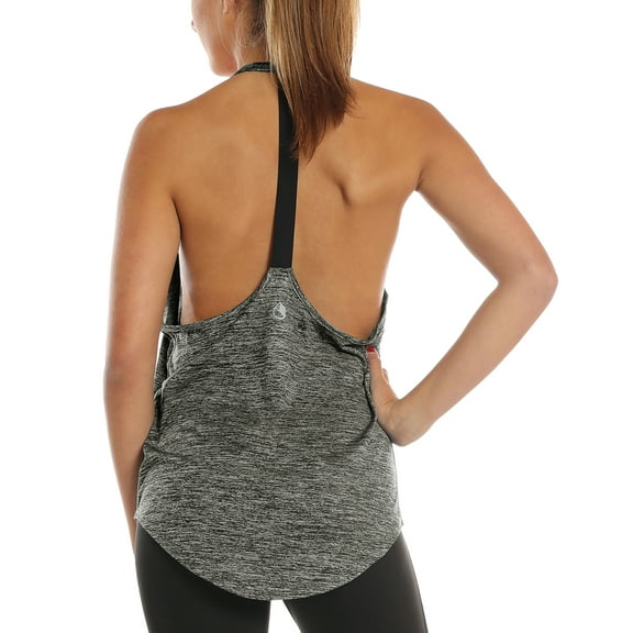 icyzone Workout Shirts Yoga Tops T-Back Running Tank Top
