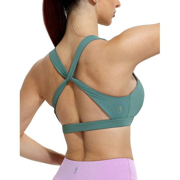 icyzone Workout Sports Bras for Women - Women's Running Yoga Bra, Activewear Top, Athletic Fitness Clothes