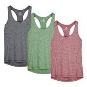 icyzone Workout Tank Tops for Women - Racerback Athletic Yoga Tops, Running Exercise Gym Shirts(Pack of 3)