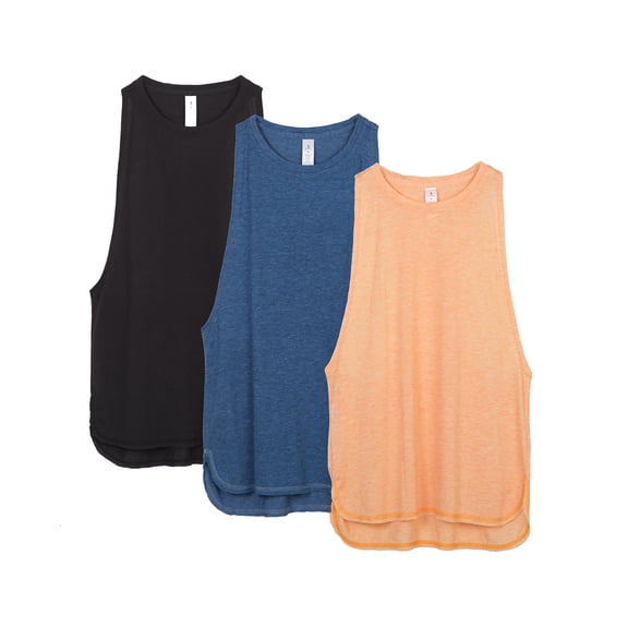 icyzone Workout Tank Tops for Women - Running Muscle Tank Sport Exercise Gym Yoga Tops Athletic Shirts(Pack of 3)