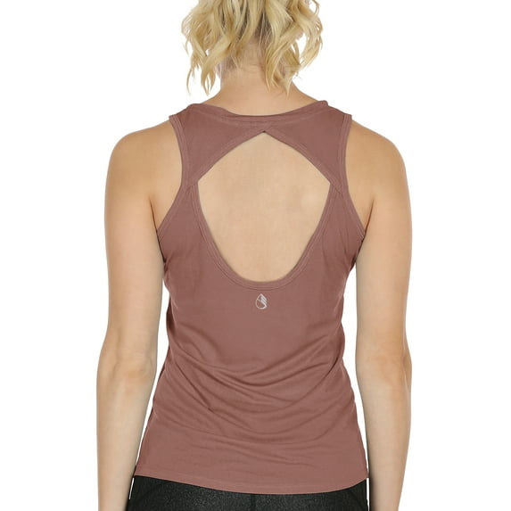 icyzone Yoga Tops Activewear Workout Clothes Open Back Fitness Racerback Tank Tops for Women