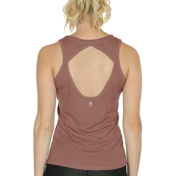 icyzone Yoga Tops Activewear Workout Clothes Open Back Fitness Racerback Tank Tops for Women