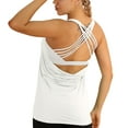 thumbnail image 1 of icyzone Yoga Tops Workouts Clothes Activewear Built in Bra Tank Tops for Women, 1 of 6