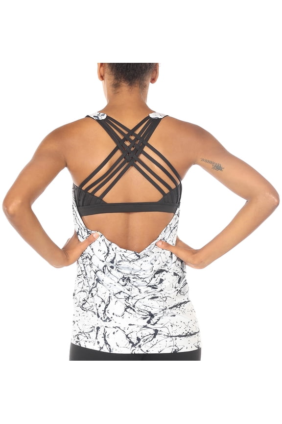 Yoga Tops Workouts Clothes Activewear Built in Bra Tank Tops for Women