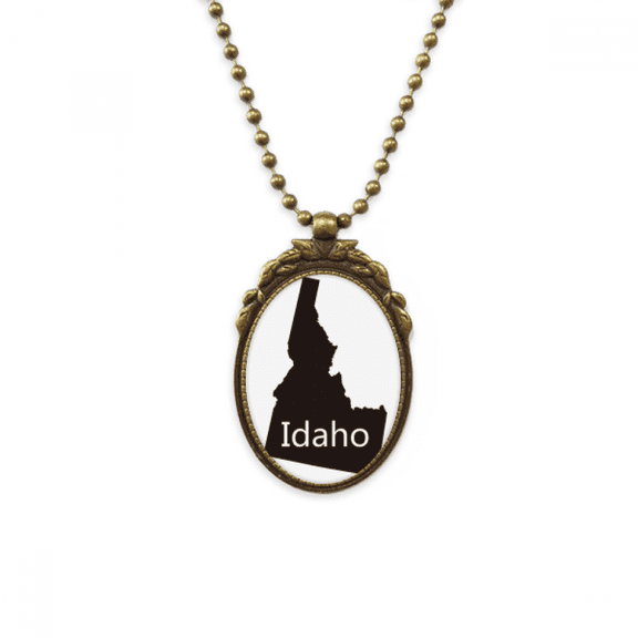 idaho the united states of amemap antique necklace vintage bead pendant keychain
