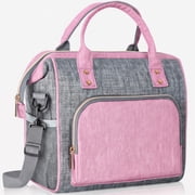 Insulated Lunch Bag for Women, Large 12L Reusable Cooler Lunch Box for Work, Office, Picnic, Leakproof Tote with Shoulder Strap