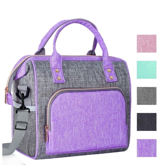 Insulated Lunch Bag for Women, Large 12L Reusable Cooler Lunch Box for Work, Office, Picnic, Leakproof Tote with Shoulder Strap