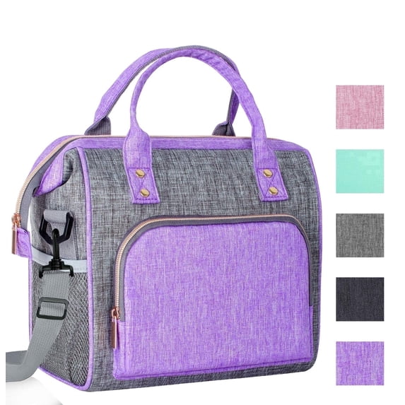 Insulated Lunch Bag for Women, Large 12L Reusable Cooler Lunch Box for Work, Office, Picnic, Leakproof Tote with Shoulder Strap