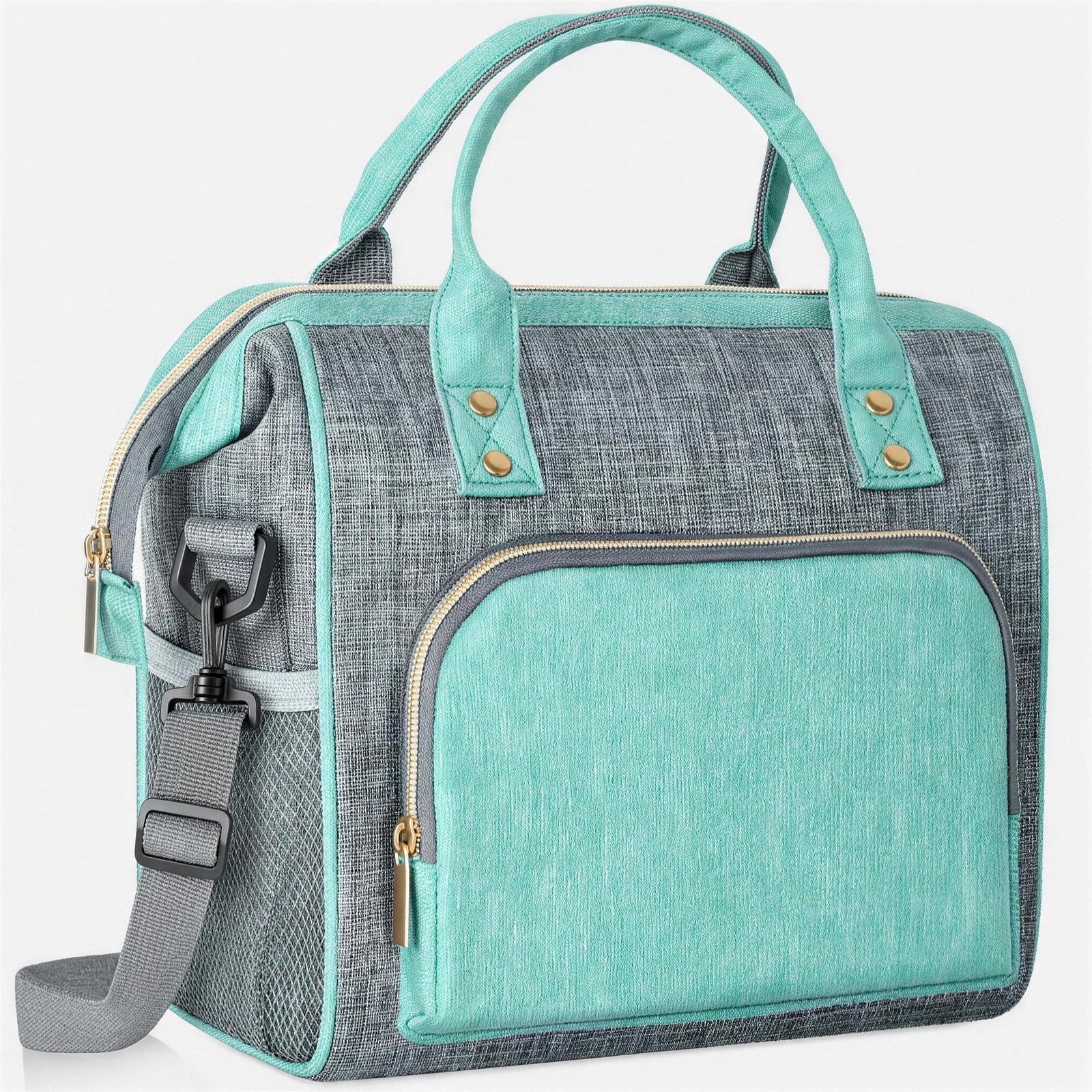 Insulated Lunch Bag for Women, Large 12L Reusable Cooler Lunch Box for Work, Office, Picnic, Leakproof Tote with Shoulder Strap