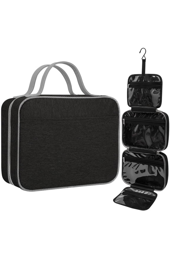 Travel Toiletry Bag for Women, Portable Hanging Organizer with Generous Space for Toiletries and Cosmetics, Makeup Bag Travel Accessories