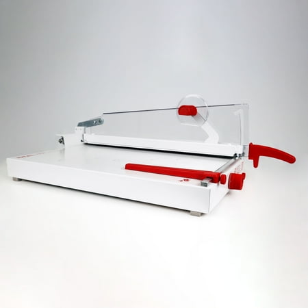 IDEAL 1158 Guillotine Paper Cutter, 22.5" Cutting Length German Solingen Steel Knife Blade, Tabletop Ergonomic Design, Hand Clamp, 40 Sheet, All Metal German Quality Construction