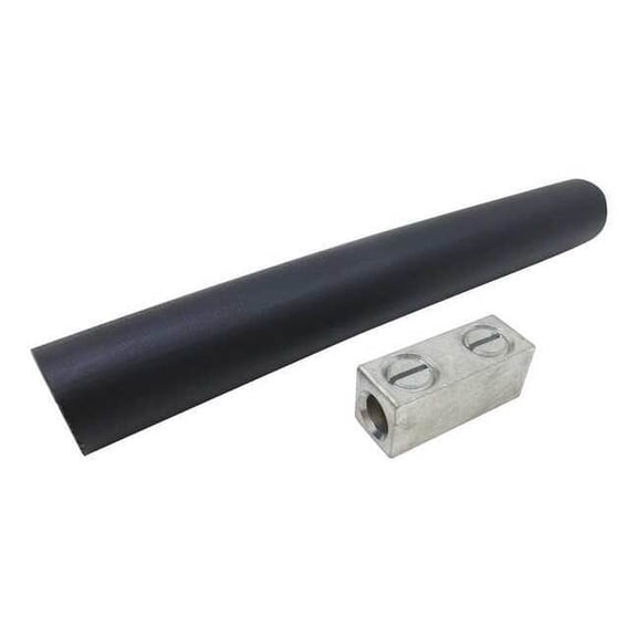 ideal Underground Splice Kit, Aluminum Body, Steel Contact, Black, 600 V, 8 AWG, 2 AWG