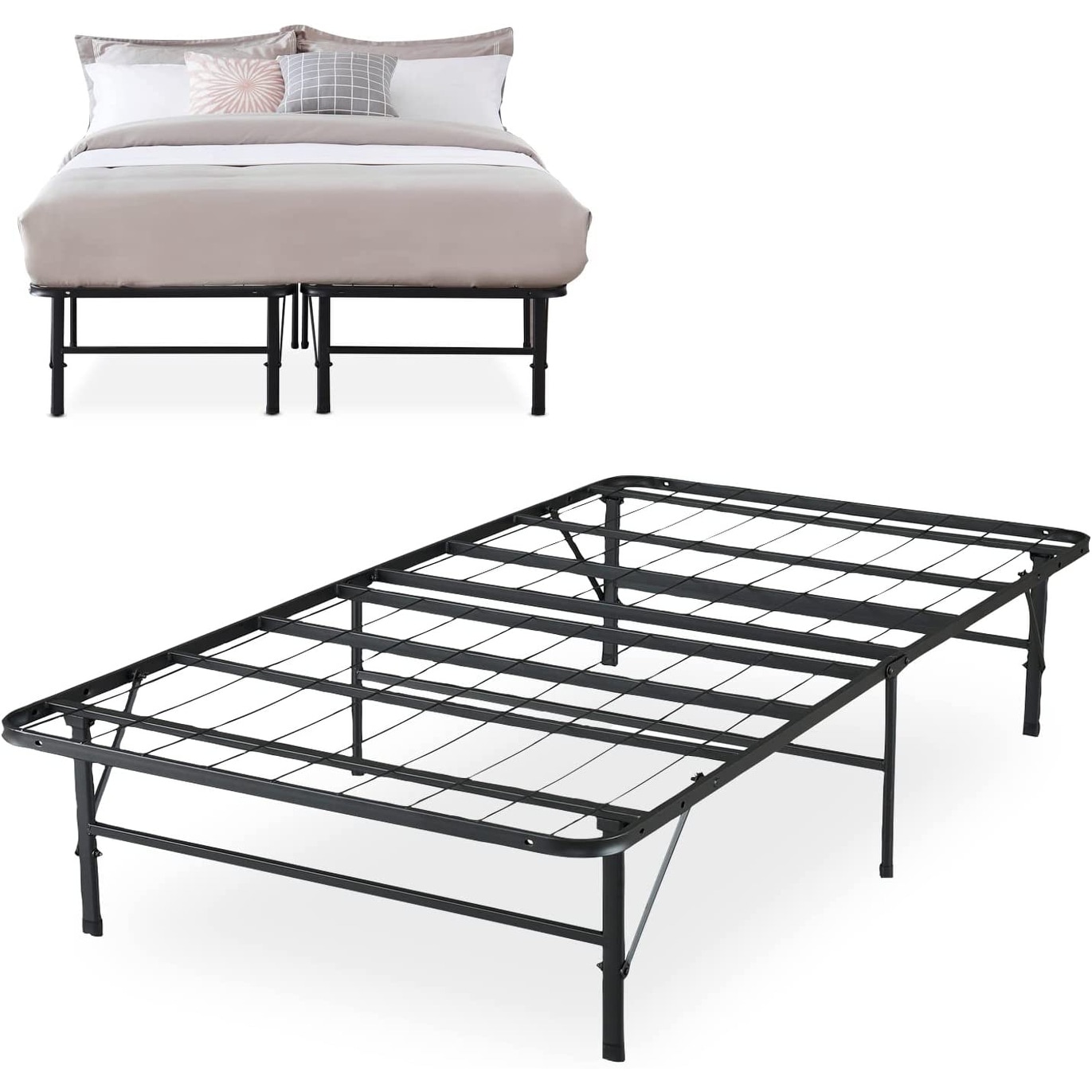 Mainstays Metal Platform Bed Frame and Mattress Foundation, Black