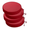 thumbnail image 1 of idee-home Outdoor Bistro Chair Cushions, 3“ Thick Round Seat Cushions Set of 4 with Ties, 15”x15”x 3” Waterproof Round Patio Chair Cushions for Outdoor Furniture, Round Chair Pads for Garden Red, 1 of 7