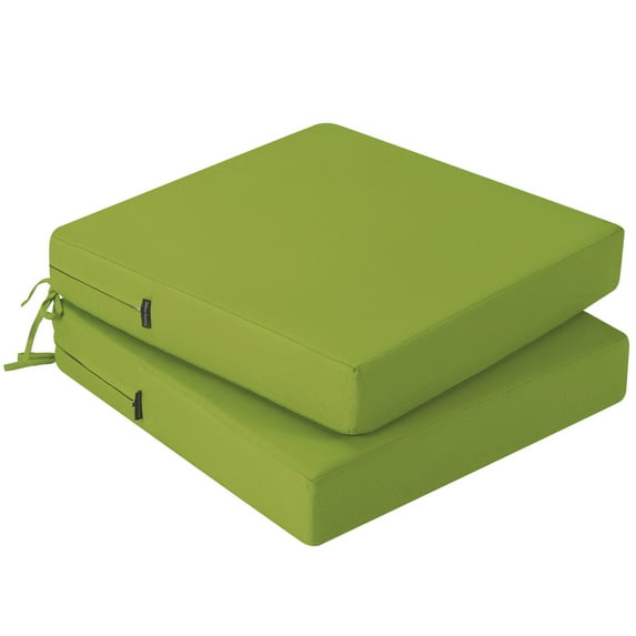 idee-home Outdoor Chair Cushions Set of 2, Outdoor Seat Cushions 24 x 24 Waterproof, Patio Chair Cushion Color Fastness with Ties Patio Furniture Garden Sofa Couch Pads