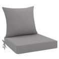 thumbnail image 1 of idee-home Outdoor Cushions for Patio Furniture, Outdoor Seat Cushions 24 x 24 with Fade Resistant Waterproof Removable Cover, Replacement Deep Seat Couch Chair Cushion for Yard Garden Deck, 1 of 8