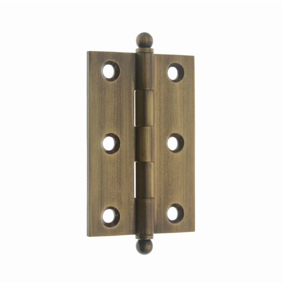 idh by St. Simons 83020-005 Professional Grade Quality Solid 3" x 2" Cabinet Hinges (Pair), 3 x 2-Inch, Antique Brass