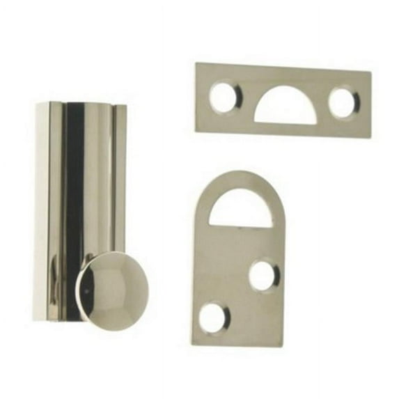 idh by st. simons 11043-014 solid brass surface bolt, bright nickel - 3 in.