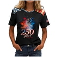 thumbnail image 1 of idosla 250 Anniversary USA Shirt Women 250Th Anniversary Tshirt 1776-2026 Patriotic Shirts American Flag Eagle Tops (Navy, L), 1 of 6