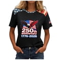thumbnail image 1 of idosla 250 Anniversary USA Shirt Women 250th Anniversary USA Shirt Patriotic American Flag Eagle Tops 1776-2026 Tshirt Gifts (Red, 4XL), 1 of 6