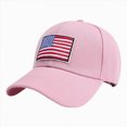 thumbnail image 1 of idosla American Flag Baseball Cap for Men Women, Tactical-Inspired Patriotic Design with USA Flag Embroidery & Adjustable Fit (Pink, One Size), 1 of 3