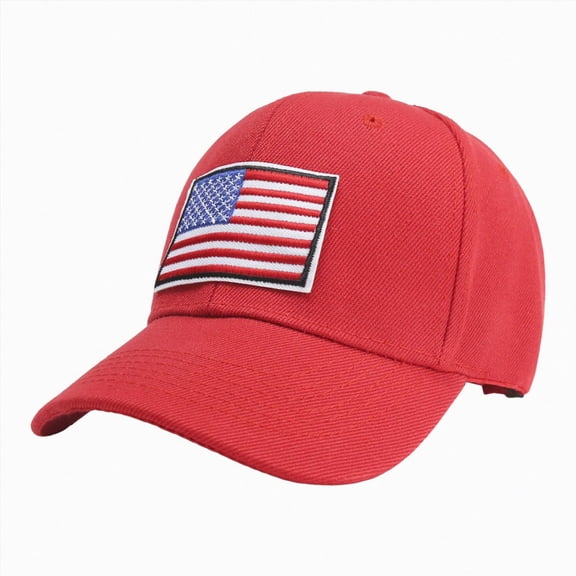 idosla American Flag Baseball Cap for Men Women, Tactical-Inspired Patriotic Design with USA Flag Embroidery & Adjustable Fit (RD1, One Size)
