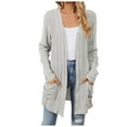 thumbnail image 1 of idosla Cardigan for Women Lightweight Long Sleeve Open Front Cardigans with Pockets (Light Gray, L), 1 of 7