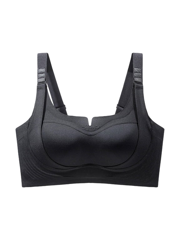 Custom-Lift Bust Shaping Bra, Powerful Lifting & Shaping Bra, Full Coverage Wireless Comfy Push up Bras for Women (Black, 38)