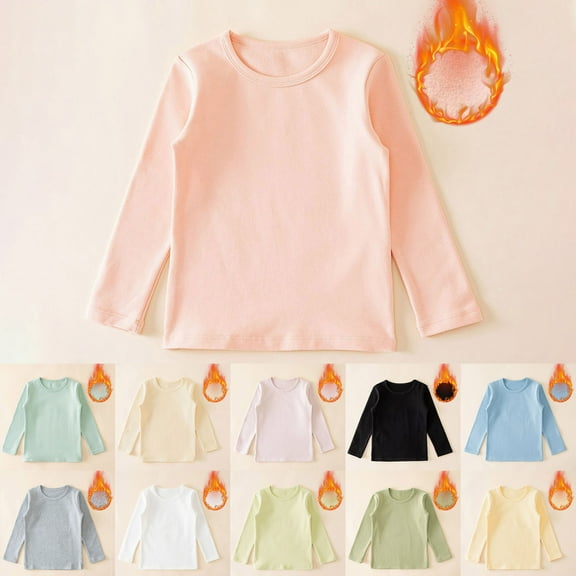 idosla Girls Long Sleeve Shirts Crewneck Ruched Side Slim Fit Tops Ribbed Knit Casual Tee Shirt 4-15 Years (Light Blue, 2-3 Years)