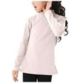 thumbnail image 1 of idosla Girls Mock Turtleneck Long Sleeve Shirt Basic Base Layer Casual Tee Tops for Toddler Kids (Light Purple, 3-4 Years), 1 of 5