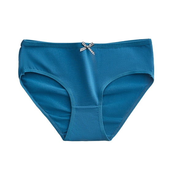 idosla High-Waisted Full Coverage Underwear | Breathable Moisture Wicking Underwear Women (Blue, M)