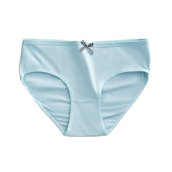 idosla High-Waisted Full Coverage Underwear | Breathable Moisture Wicking Underwear Women (Light Blue, S)