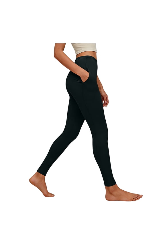 High Waisted Leggings for Women Tummy Control Butt Lifting Leggings Non See Through Stretchy Yoga Pants with Pockets (Dark Gray, M)