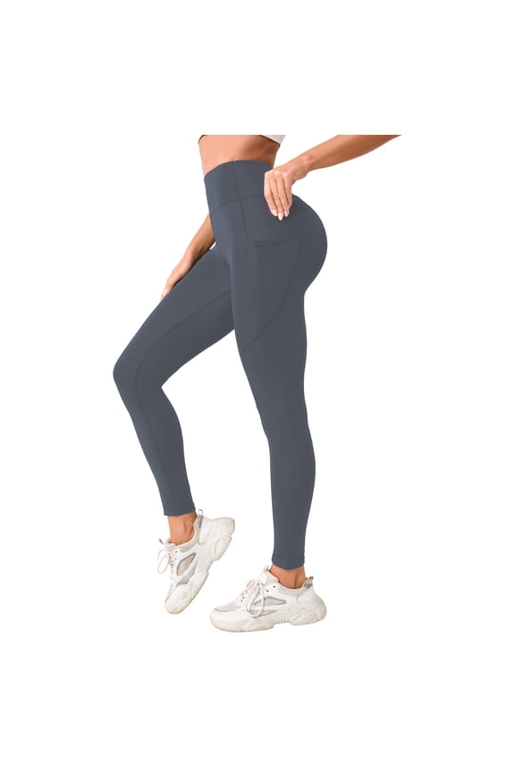 High Waisted Leggings for Women Tummy Control Buttery Soft Yoga Pants Womens Gym Workout Running Leggings (Dark Gray, M)