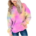 thumbnail image 1 of idosla Hoodies for Teen Girls Trendy Oversized Pullover Sweatshirts Cute Long Sleeve Preppy Sweatshirt Tween Girl Clothes (Pink, 13-14 Years), 1 of 5