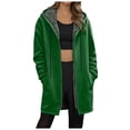 thumbnail image 1 of idosla Hoodies for Women Long Hoodies for Women Zip Up Oversize Hooded 2025 Fall Coat Long Sweatshirt Fleece Jacket with Pockets (Dark Green, XL), 1 of 5