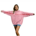 thumbnail image 1 of idosla I Love You This Much Hoodies for Couples Long Sleeve Letter Oversized Valentine'S Day Shirts I Love You Sweatshirts (Pink, L), 1 of 5