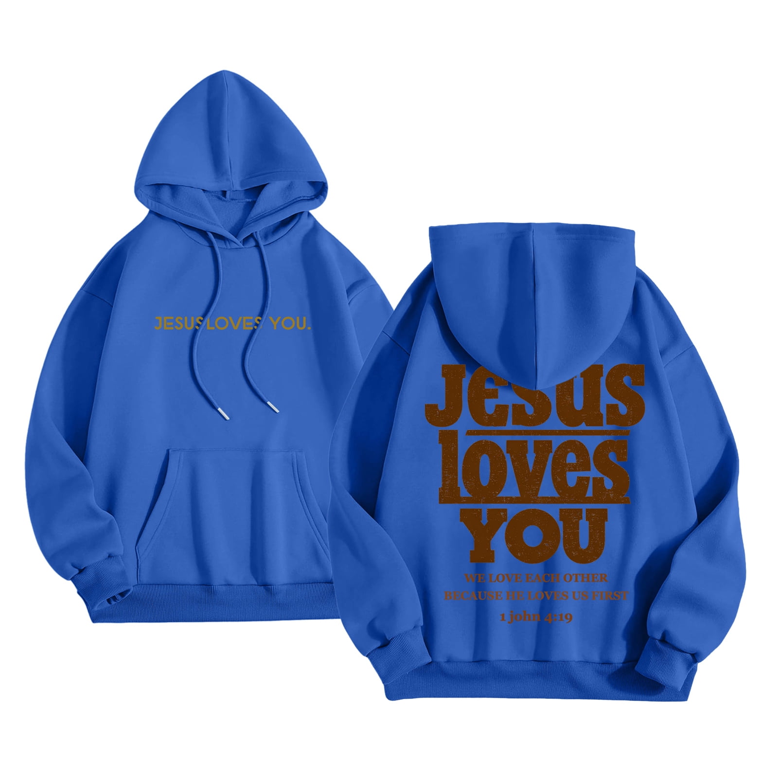 2023 Jesus Loves You Hoodie Damen Kapuzenpullover Oversize