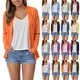 thumbnail image 1 of idosla Lightweight Long Sleeve Cardigans for Women Open Front Breathable Cardigan 2025 Casual Fall Outfits (Coffee, XL), 1 of 9