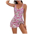 thumbnail image 1 of idosla One Piece Swimdress Swimsuits for Women Tummy Control Swim Dresses Skirt Bathing Suit (Light Purple, XS), 1 of 5