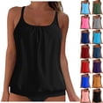 thumbnail image 1 of idosla Tummy Control Tankini Swim Tops - Women Ruched Swimsuit Bathing Suit Top Only Modest Swimwear 2026 (Red, 3XL), 1 of 6