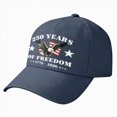 thumbnail image 1 of idosla USA 250th Anniversary Cap - Hat Baseball Cap for Men Women, Eagle Patriotic American Flag for Independence Day (Navy, One Size), 1 of 4