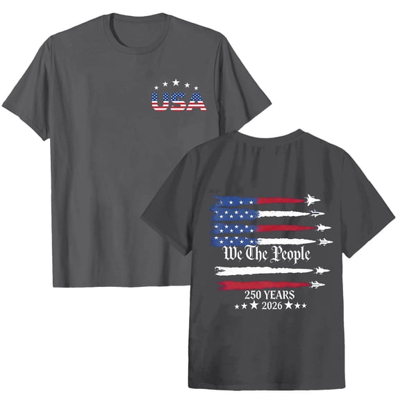 idosla Women 250Th Anniversary Tshirt 1776-2026 Patriotic American Tops (Dark Gray, XL)