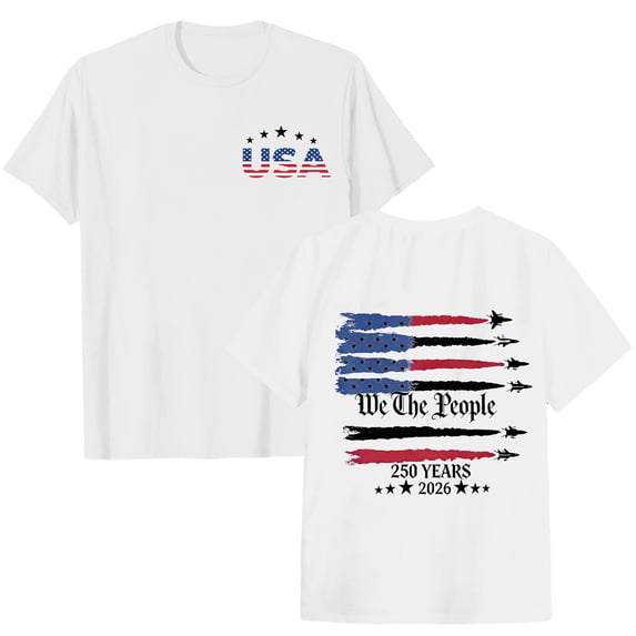 idosla Women 250Th Anniversary Tshirt 1776-2026 Patriotic American Tops (White, L)