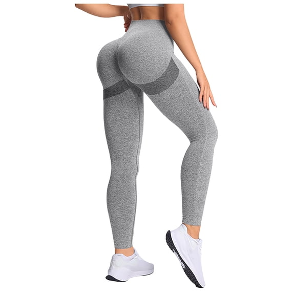 idosla Women Scrunch Butt Lifting Leggings for Women Seamless High Waisted Workout Yoga Pants Gym Booty Tights (Grey, S)