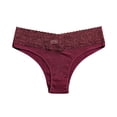 thumbnail image 1 of idosla Women's Lace Panties Mid Rise Soft Smooth Breathable Brief Underwear (Red, S), 1 of 3