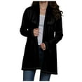 thumbnail image 1 of idosla Women's Lightweight Open Front Cardigan Casual Long Sleeve Loose Cardigans with Pockets (Black, 3XL), 1 of 8