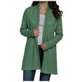 thumbnail image 1 of idosla Women's Lightweight Open Front Cardigan Casual Long Sleeve Loose Cardigans with Pockets (Green, XL), 1 of 8