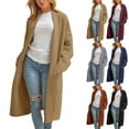 thumbnail image 1 of idosla Women's Long Cardigan Sweater 2025 Fall Fashion Casual Oversized Knit Open Front Coatigan Jacket Coat Outfits (Khaki, XL), 1 of 8