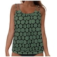thumbnail image 1 of idosla Womens Blouson Tankini Top Only Loose Fit Swim Top No Bottom Modest Swimsuit (Army Green, S), 1 of 8